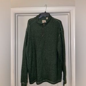 Redhead waffle pullover.  2xl green